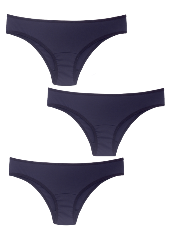 Kit 3 calcinhas Absorventes Basica - Fluxo Leve